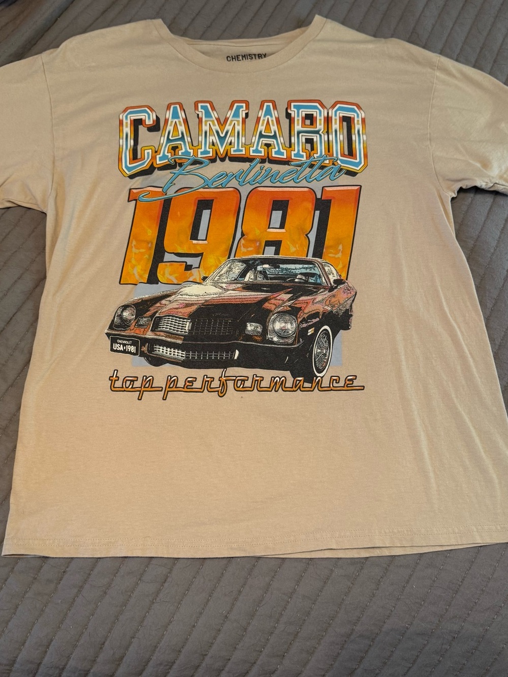 Chemistry Multicolor Camaro Graphic Tee - Tan Base